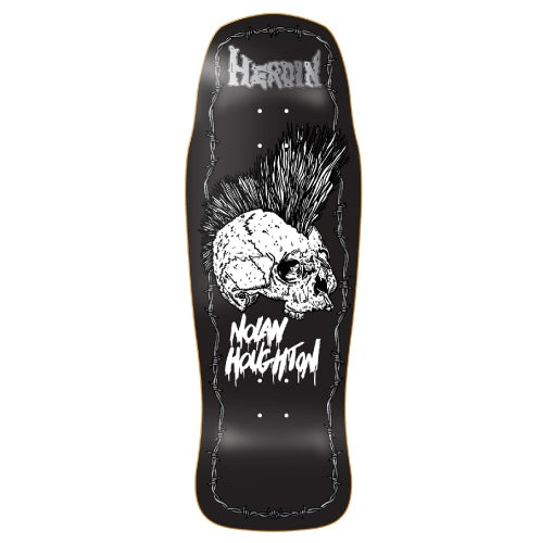 Heroin Nolan Punk Skull Skateboard Deck 10.25" full