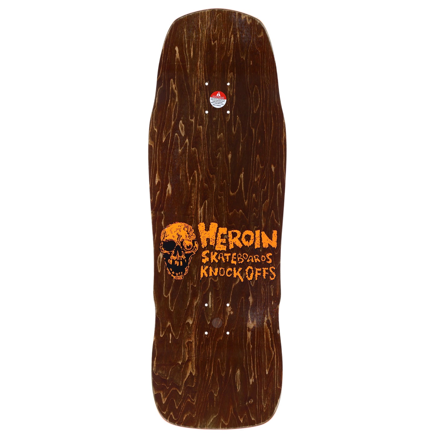 Heroin Nolan Knock Off Skateboard Deck 10.25" top