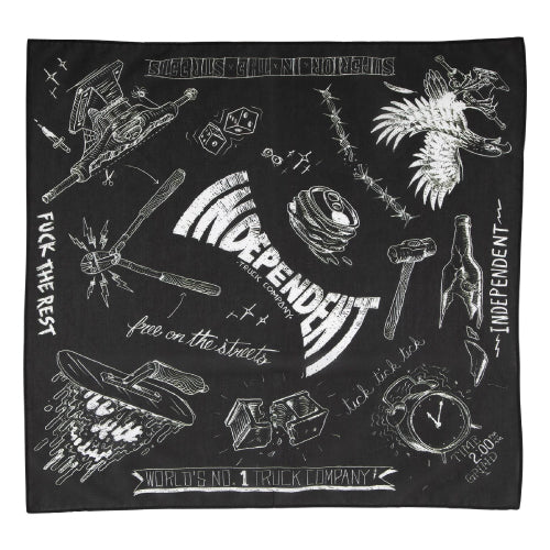 Independent Bratrud Notebook Bandana - Black/White