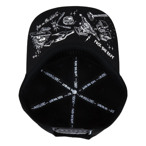 Independent Bratrud Notebook Snapback Hat black bill