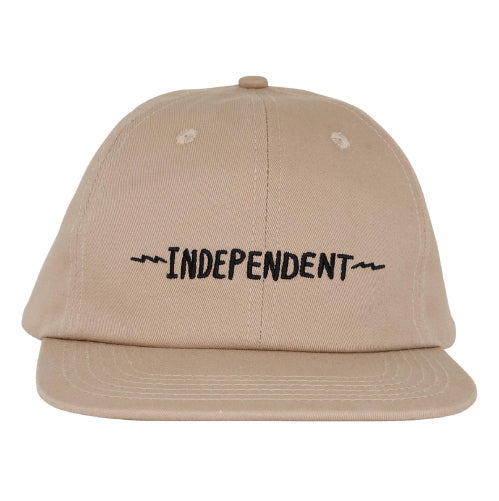 Independent Bratrud Notebook Snapback Hat tan front