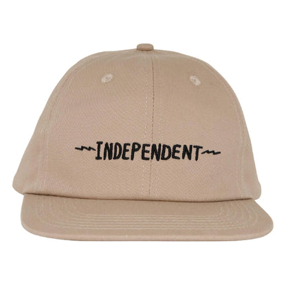 Independent Bratrud Notebook Snapback Hat tan front