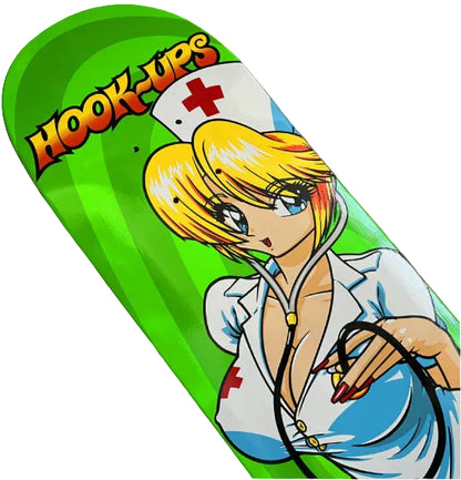 Hook-Ups Nurse Girl Nikki Skateboard Deck 8.0" nose