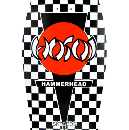 Hosoi OG Classic Hammerhead Reissue Skateboard Deck Black Checkerboard 10.5"