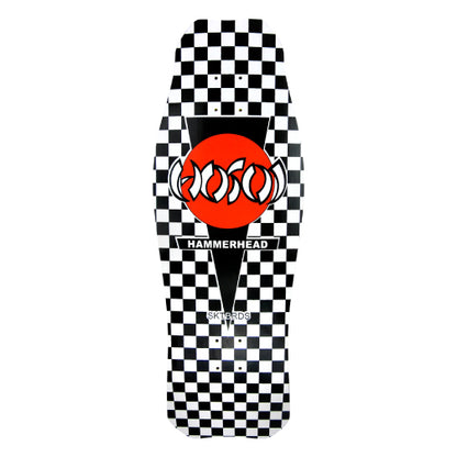 Hosoi OG Classic Hammerhead Reissue Skateboard Deck Black Checkerboard 10.5"