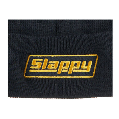 Slappy OG Logo Roll Up Beanie - Black