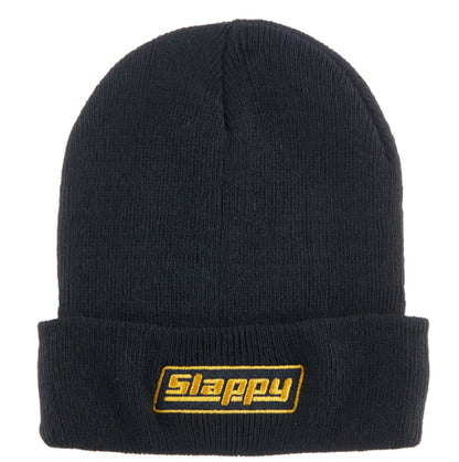 Slappy OG Logo Roll Up Beanie - Black