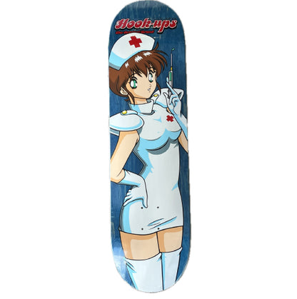 Hook-Ups Nurse Girl Natsume Skateboard Deck 8.25" blue veneer