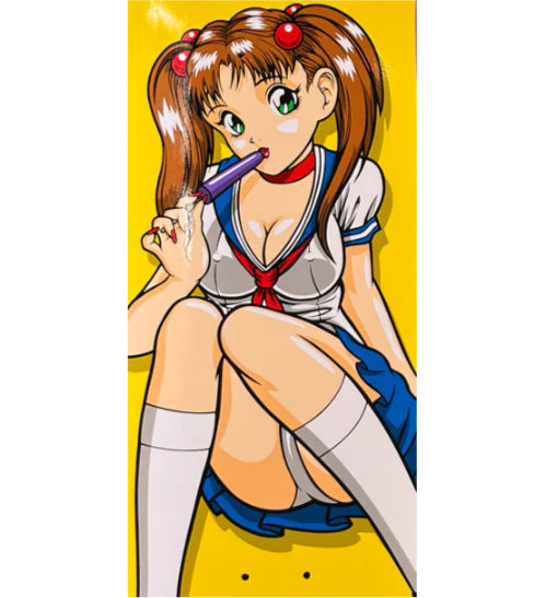 Hook-Ups OG Popsicle Girl Skateboard Deck 8.5" graphic