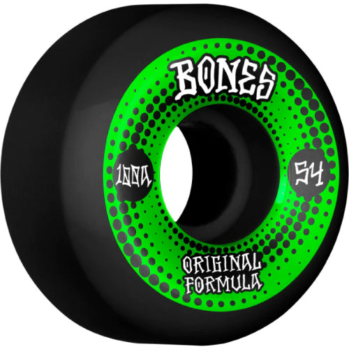Bones OG Formula V5 Sidecut Wheels Skateboard Black 54MM 100A