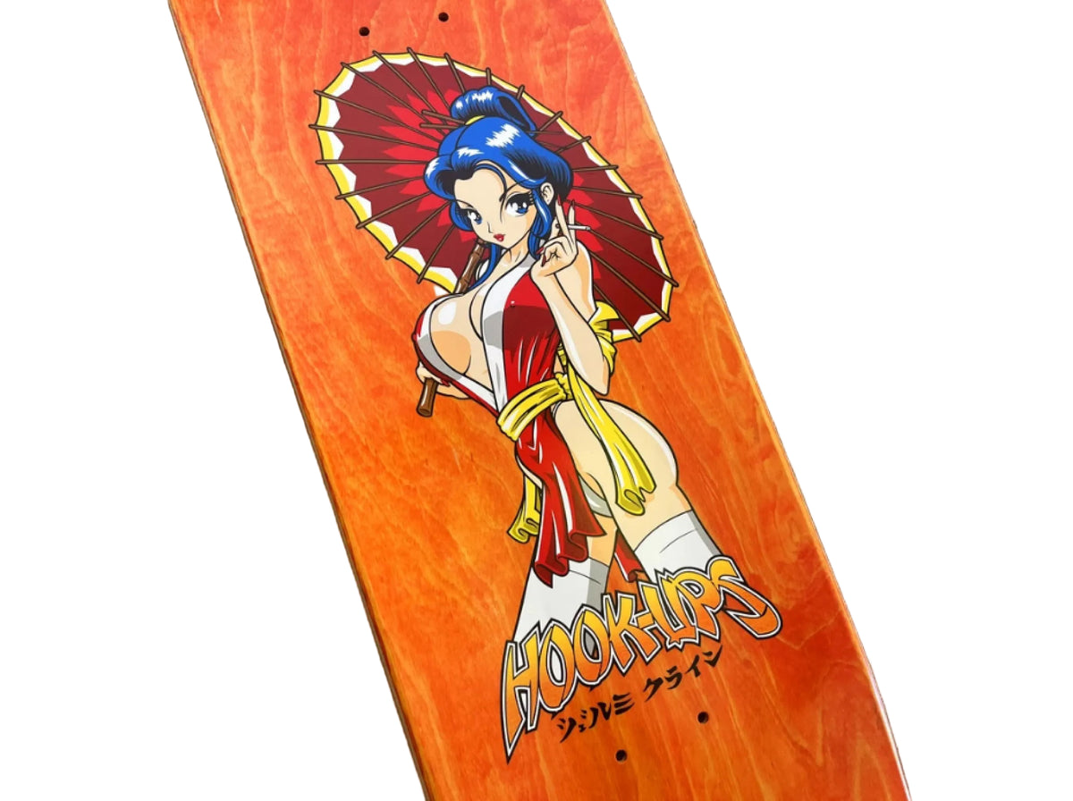 Hook-Ups OG Geisha Skateboard Deck 8.25" top graphic
