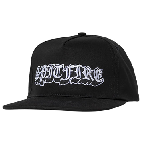 Spitfire Old E Drop Snapback Hat - Black/White front