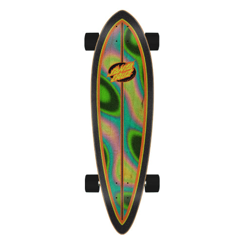 Santa Cruz Oval Flame Pintail Cruiser Complete 33.0" griptape