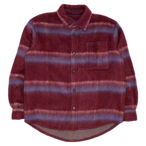 Fucking Awesome Color Wash Oversized Flannel - Maroon