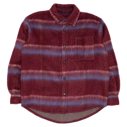 Fucking Awesome Color Wash Oversized Flannel - Maroon