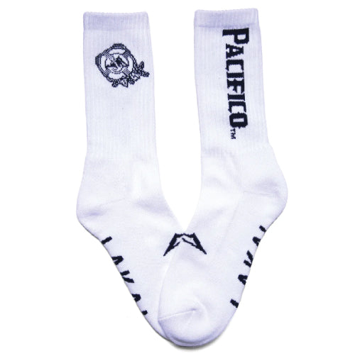 Lakai X Pacifico Crew Socks in a Can - White