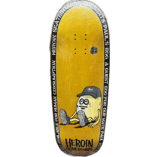 Heroin Paul's Egg Double Driller Skateboard Deck 10.4"