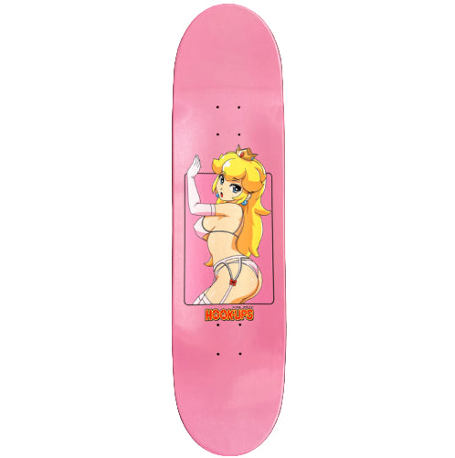Hook-Ups Peach Special Edition Sparkle Pink Skateboard Deck 8.5" top full