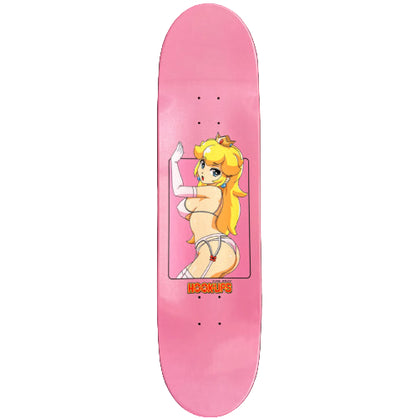 Hook-Ups Peach Special Edition Sparkle Pink Skateboard Deck 8.5" top full