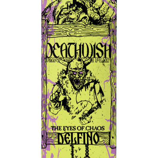 Deathwish Delfino Chaos Skateboard Deck 8.25" graphic
