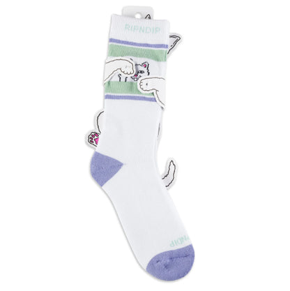 Rip N Dip Peeking Nermal Crew Socks - Lilac/Sage