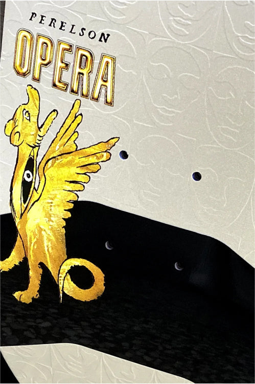 Opera Perelson Dragon Minimalist EX7 Pop Slick Skateboard Deck 8.38" embossed detail