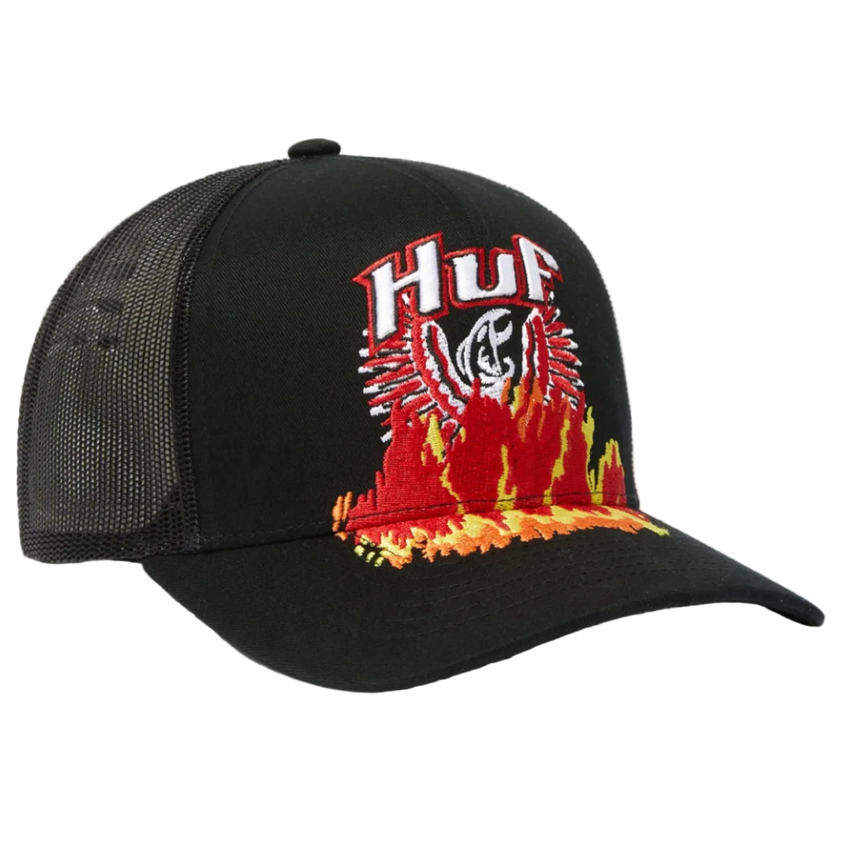 HUF Phoenix Trucker Hat - Black profile