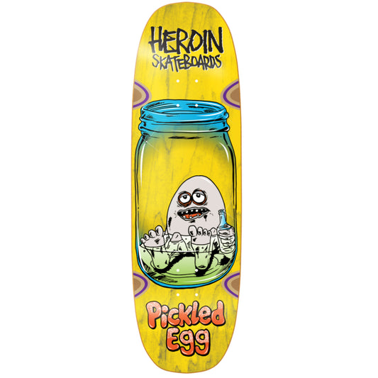 Heroin Pickled Egg Symmetrical Skateboard Deck 9.38"