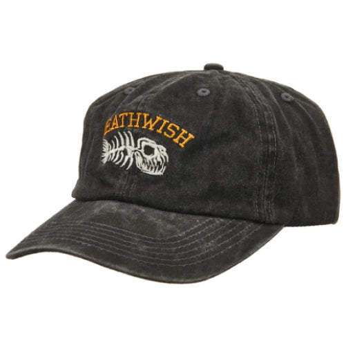 Deathwish Piranha Snapback Hat - Black Wash