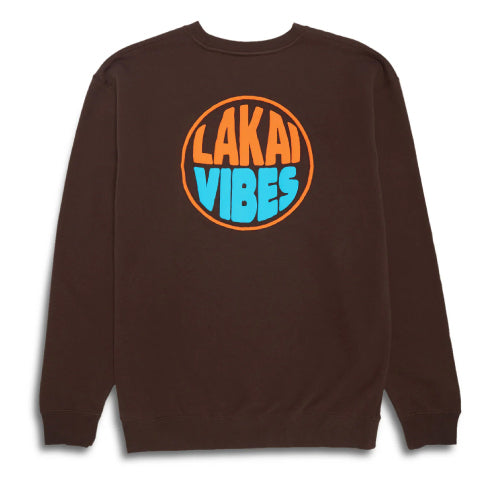 Lakai X Poler Vibes Crewneck Sweatshirt - Chocolate