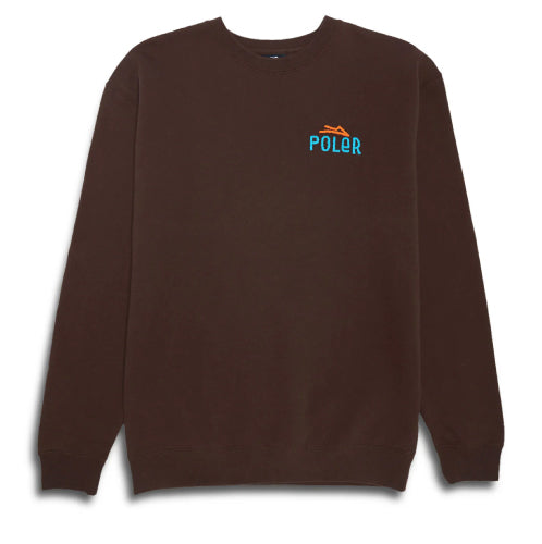 Lakai X Poler Vibes Crewneck Sweatshirt - Chocolate