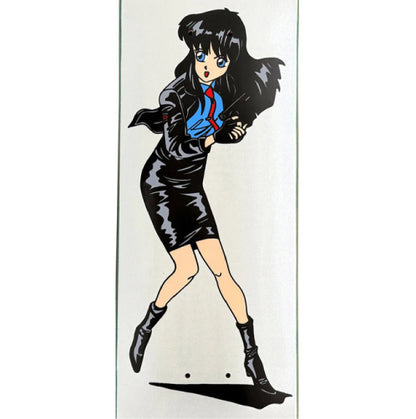 Hook-Ups 30 Years Police Girl Skateboard Deck 7.5" stock close