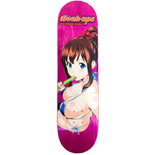 Hook-Ups Popsicle Girl Skateboard Deck 8.25" pink veneer photo