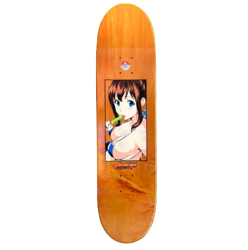 Hook-Ups Popsicle Girl Skateboard Deck 8.25" top photo