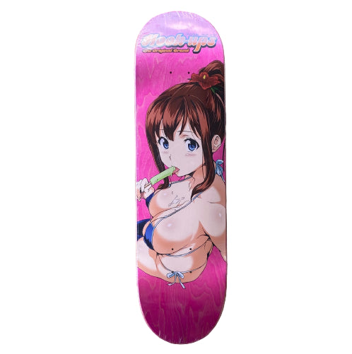 Hook-Ups Popsicle Girl Skateboard Deck 8.25" pink veneer