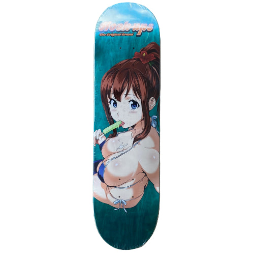 Hook-Ups Popsicle Girl Skateboard Deck 8.25" teal veneer