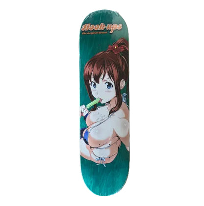 Hook-Ups Popsicle Girl Skateboard Deck 8.25" teal veneer