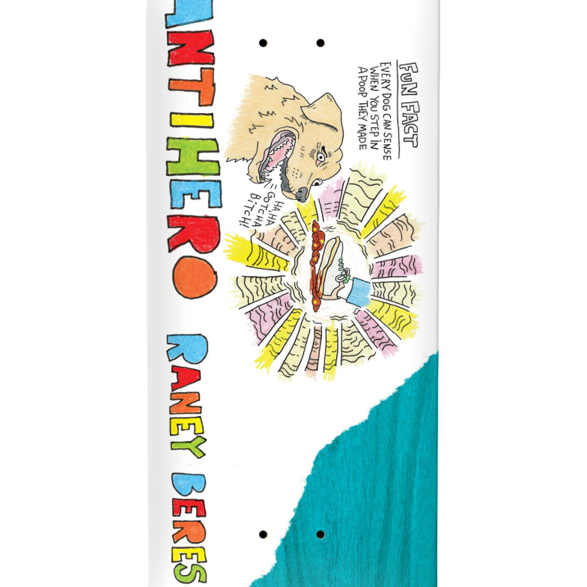 Antihero Raney Porous Walker Rd.3 Skateboard Deck 8.5" graphic