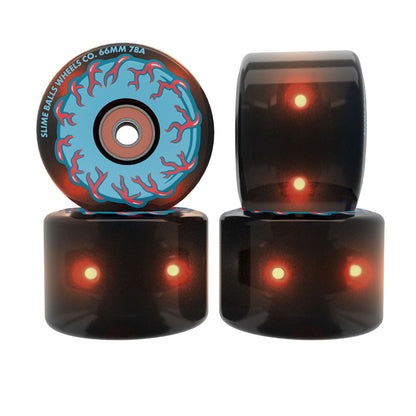 Slime Balls OG Slime *Light Ups* Prayer Candle Skateboard Wheels 66MM 78A set