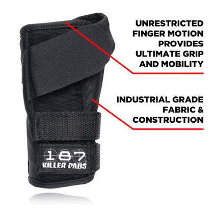 187 Killer Pads Pro Wrist Guard Set - Black features