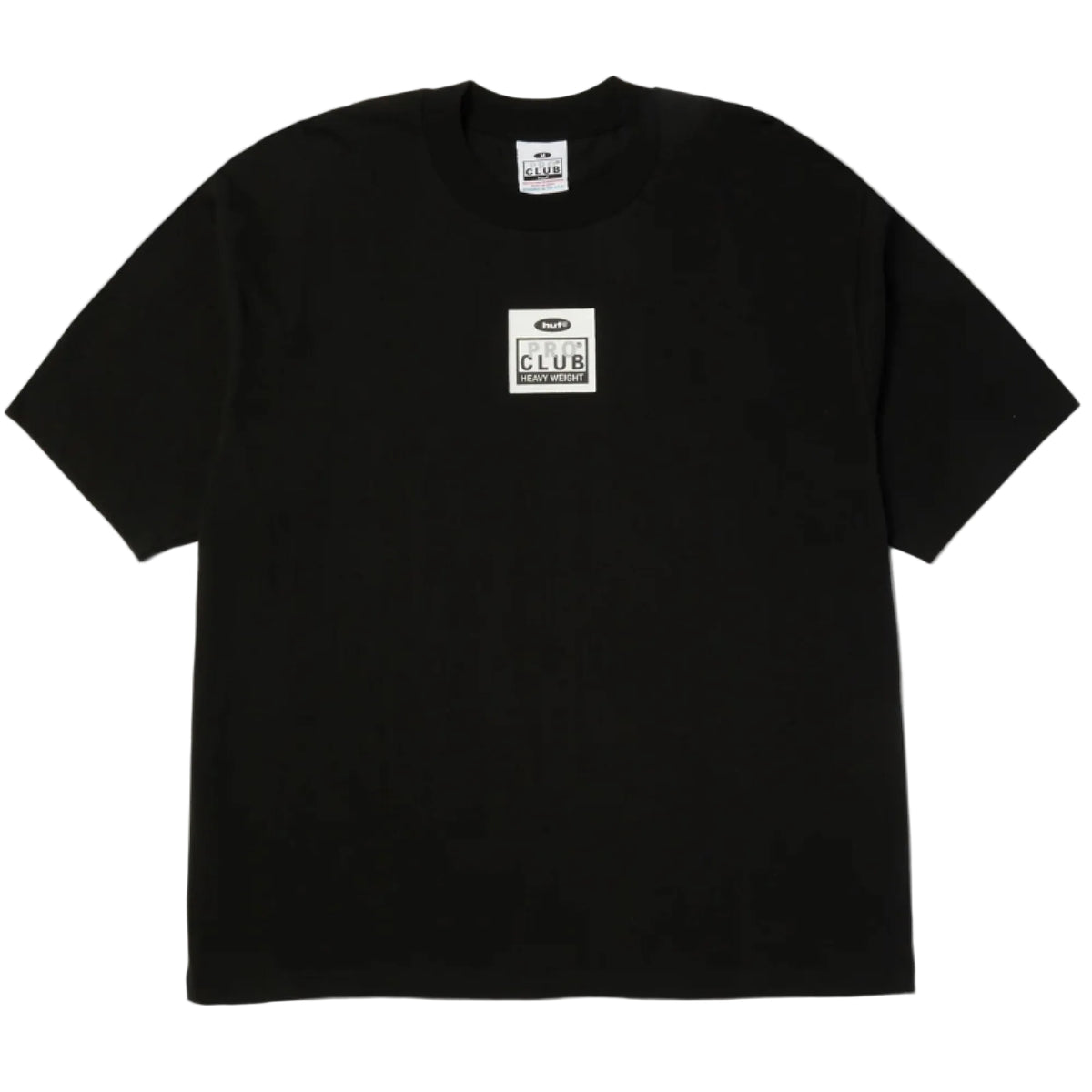 HUF X Pro Club Heavyweight Tee black front