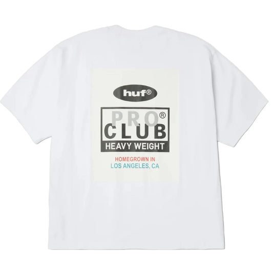 HUF X Pro Club Heavyweight Tee white back