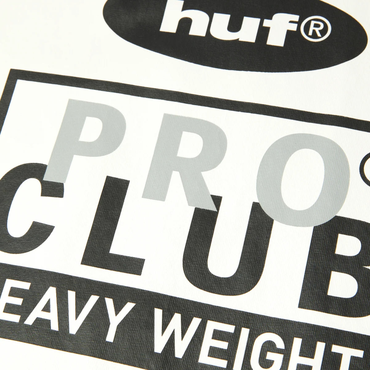 HUF X Pro Club Heavyweight Tee white graphic