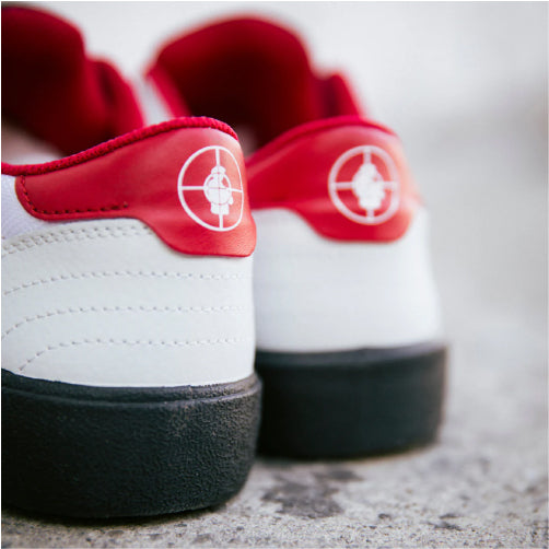 Lakai X Public Enemy Cambridge Skate Shoe - White Leather