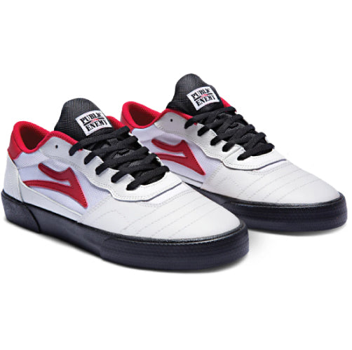 Lakai X Public Enemy Cambridge Skate Shoe - White Leather