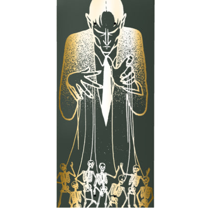 Deathwish O'Dwyer Puppet Master Skateboard Deck Gold Foil 8.0"