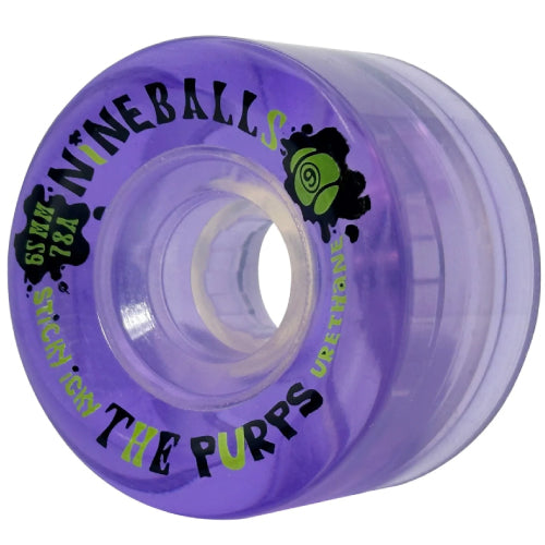 Sector 9 Nineballs Skateboard Wheels 65MM 78A clear purple profile