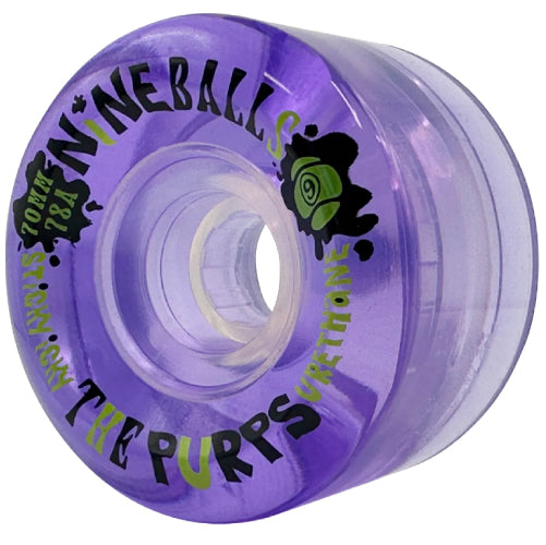 Sector 9 Nineballs Skateboard Wheels 70MM 78A clear purple profile