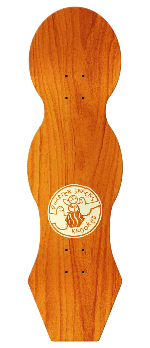 Krooked X Quarter Snacks Snackman Cruiser Skateboard Deck 9" top