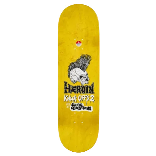 Heroin KO2 Questions Fortune Teller Skateboard Deck 9.25" top